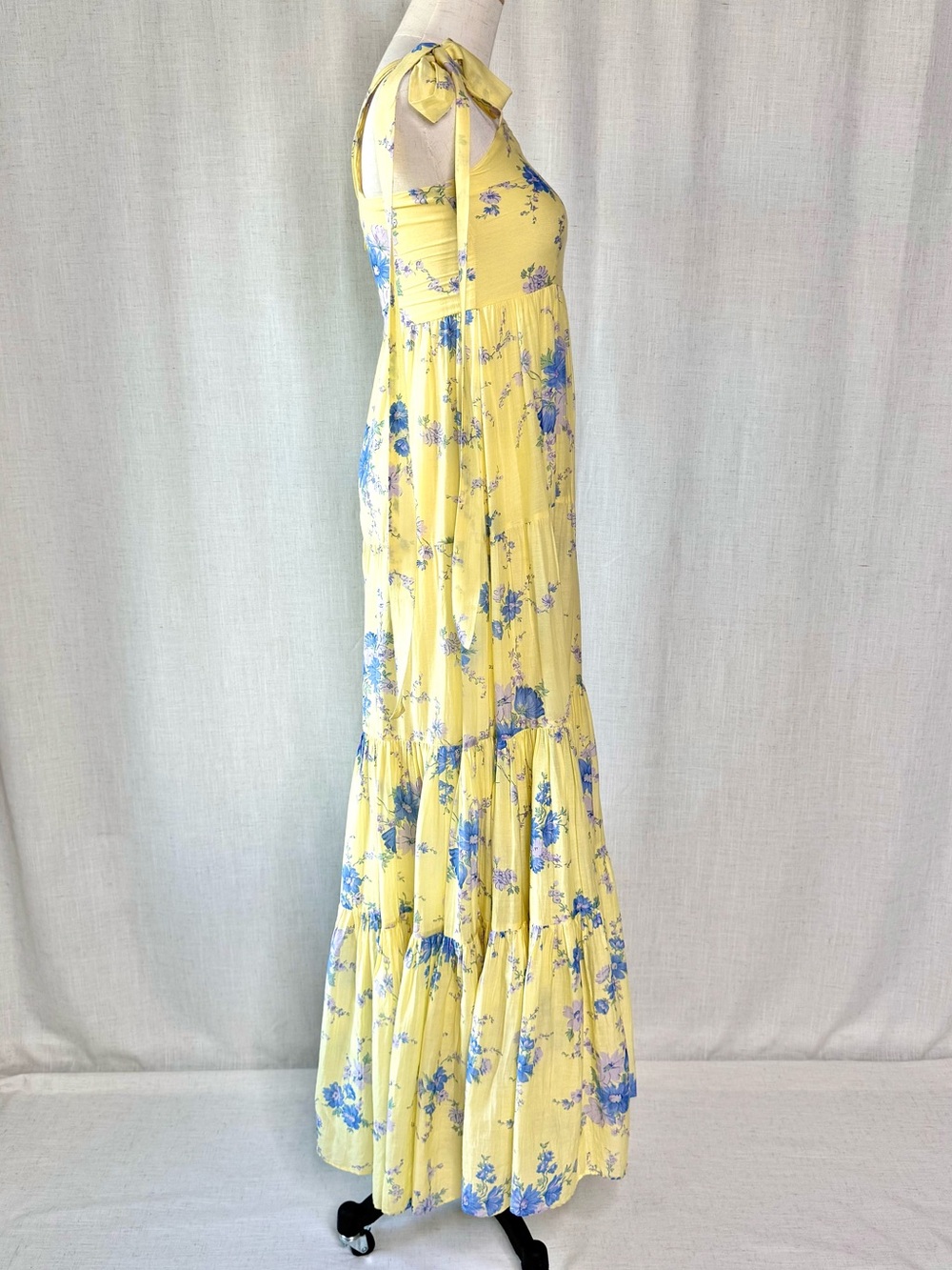 LoveShackFancy Burrows Maxi Dress Sunshower Garden Yellow Floral Size 2 - Picture 5 of 16